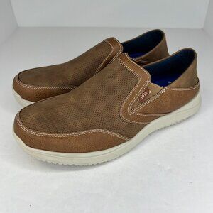 Nunn Bush Mens 85062-238 Brown Conway Leather Moc Toe Size 10 M Slip-On Shoes
